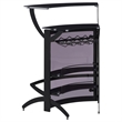 Bowery Hill Contemporary 3 Bottle Wine Rack Bar Unit in Smoked and Black