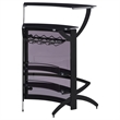 Bowery Hill Contemporary 3 Bottle Wine Rack Bar Unit in Smoked and Black