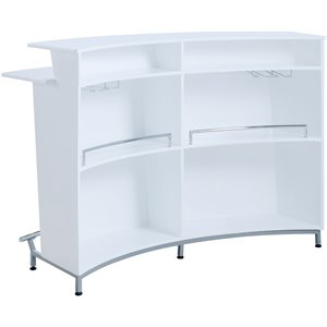 bowery hill modern 3 tier bar unit in glossy white