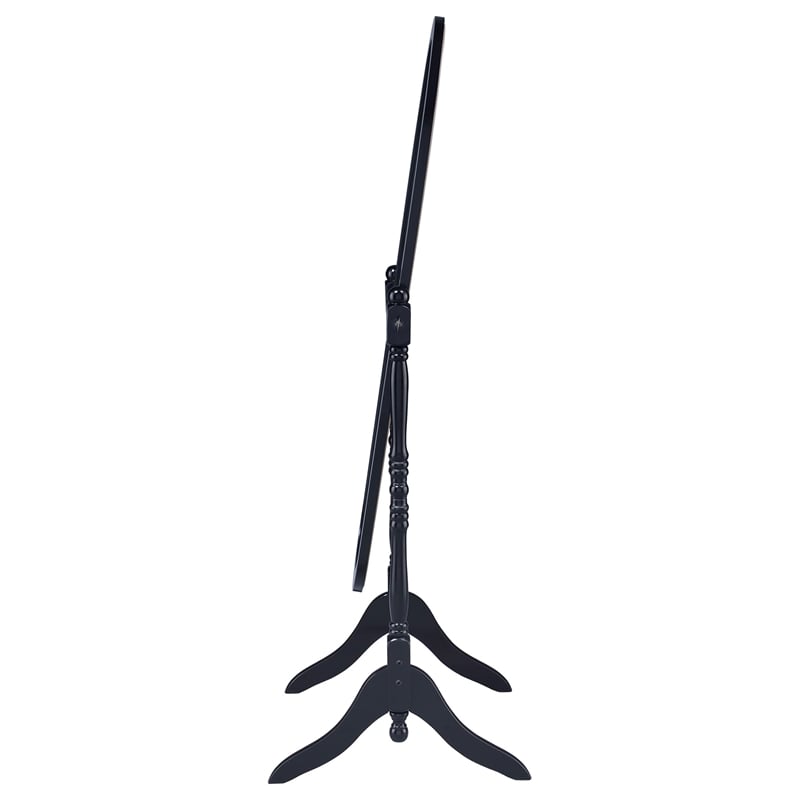 Bowery Hill Traditional Oval Cheval Mirror in Black