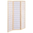 Bowery Hill Traditional Three Panel Screen Room Divider in Natural
