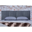 Bowery Hill Modern Faux Leather/Wood King Platform Bed in Gray