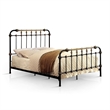 Bowery Hill Farmhouse Metal Full Spindle Bed in Antique Black