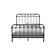 Bowery Hill Farmhouse Metal Full Spindle Bed in Antique Black