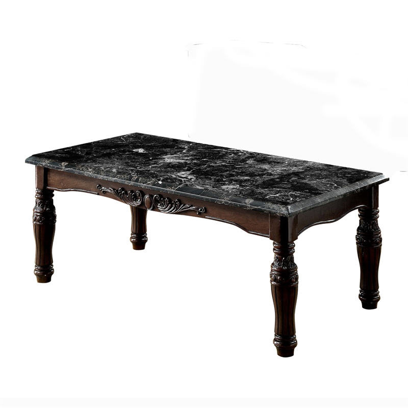 Bowery Hill Traditional Wood 4-Piece Coffee Table Set in Espresso