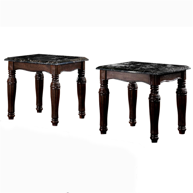 Bowery Hill Traditional Wood 4-Piece Coffee Table Set in Espresso