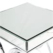 Bowery Hill Contemporary Metal Square End Table in Chrome
