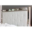Bowery Hill Contemporary Wood Queen Tufted Panel Bed in Gold
