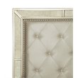 Bowery Hill Contemporary Wood Queen Tufted Panel Bed in Gold
