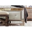 Bowery Hill Contemporary Wood Queen Tufted Panel Bed in Gold