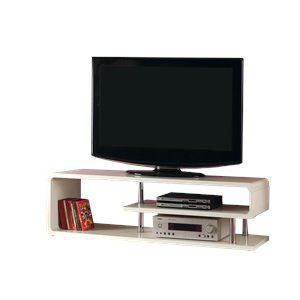 bowery hill modern wood 55-inch tv stand in white