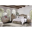 Bowery Hill 5 Drawers Farmhouse Solid Wood Chest in Rustic Natural