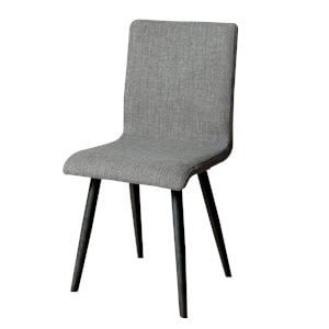 bowery hill mid-century metal side chair in gray (set of 2)
