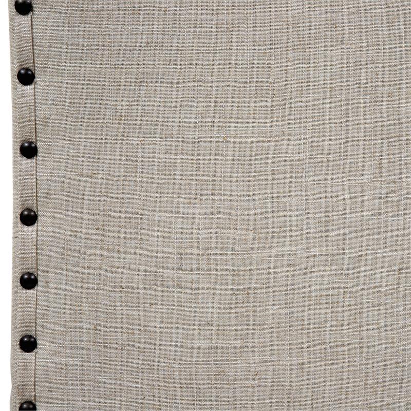 Bowery Hill Transitional Fabric Padded Bar Stool in Beige (Set of 2)