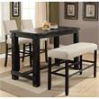 Bowery Hill Transitional Fabric Padded Bar Stool in Beige (Set of 2)