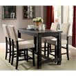 Bowery Hill Contemporary Fabric Padded Counter Stool in Beige (Set of 2)