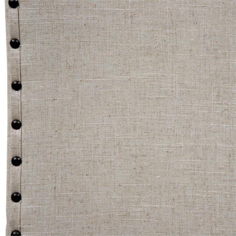 Bowery Hill Contemporary Fabric Padded Counter Stool in Beige (Set of 2)