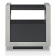 Bowery Hill Modern Wood Storage End Table in Black