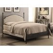 Bowery Hill Transitional Metal King Poster Panel Bed in Silver