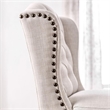 Bowery Hill Transitional Fabric/Wood Bar Chair in Beige (Set of 2)