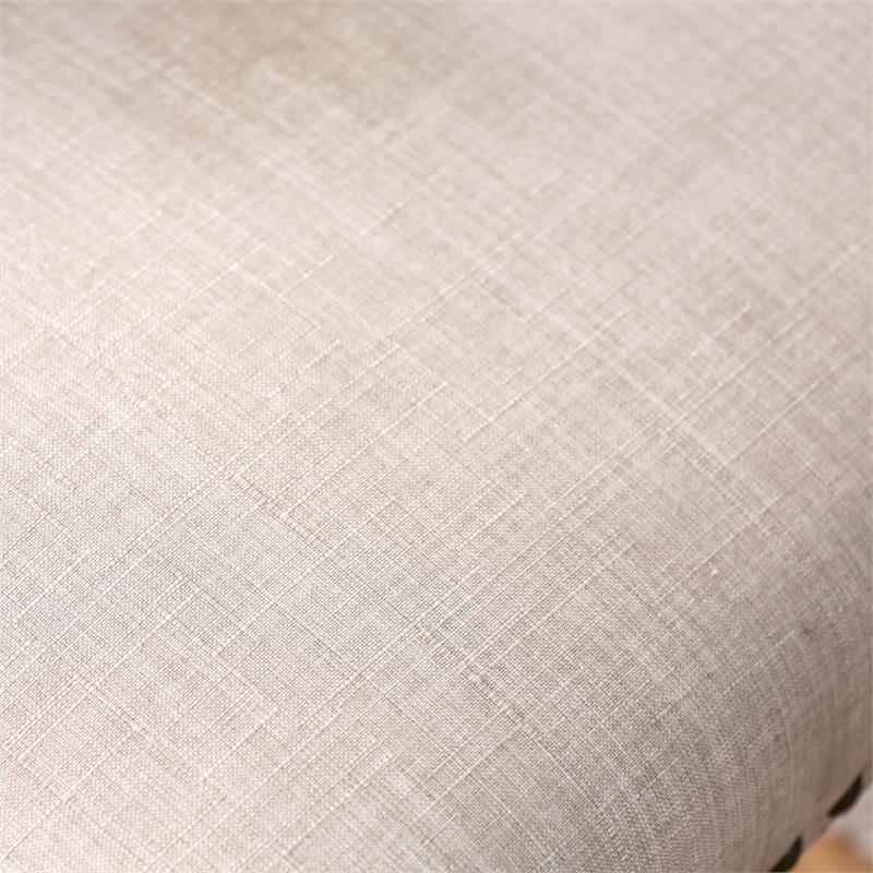Bowery Hill Transitional Fabric/Wood Bar Chair in Beige (Set of 2)