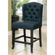 Bowery Hill Modern Fabric Counter Chair in Blue (Set of 2)