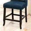 Bowery Hill Modern Fabric Counter Chair in Blue (Set of 2)