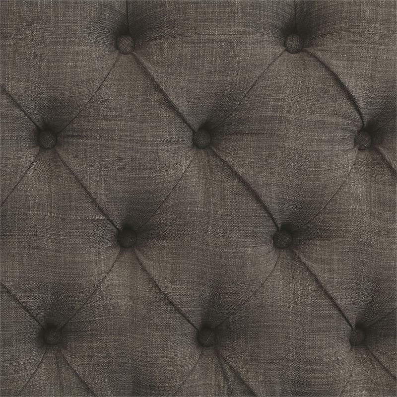 Bowery Hill Traditional Fabric Counter Chair in Gray (Set of 2)