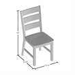 Bowery Hill Industrial Wood Dining Side Chair in Walnut (Set of 2)