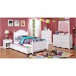 Bowery Hill 1-Drawer Transitional Wood Nightstand with Open Shelf in White