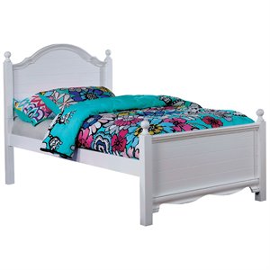bowery hill transitional wood full panel kids bed in white