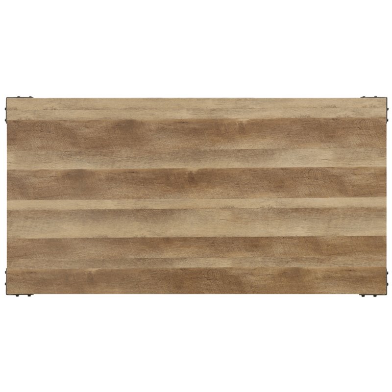 Bowery Hill Modern Metal Adjustable Standing Desk with USB in Sand Black