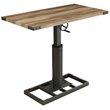 Bowery Hill Modern Metal Adjustable Standing Desk with USB in Sand Black