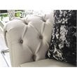Bowery Hill Transitional Fabric Sofa with Pillows in Beige/Black