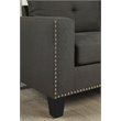 Bowery Hill Modern Fabric Tufted Sofa in Gray