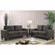 Bowery Hill Modern Fabric Tufted Sofa in Gray