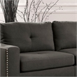 Bowery Hill Modern Fabric Tufted Sofa in Gray