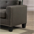 Bowery Hill Modern Fabric Tufted Sofa in Gray
