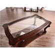 Bowery Hill Wood Open Shelf Coffee Table in Dark Oak