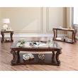 Bowery Hill Wood Open Shelf Coffee Table in Dark Oak