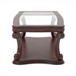 Bowery Hill Wood Open Shelf Coffee Table in Dark Oak