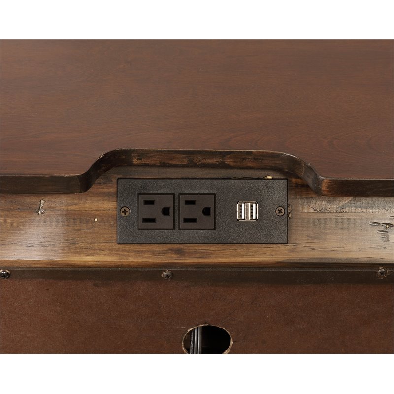 Bowery Hill 3-Drawer Transitional Solid Wood Nightstand in Brown