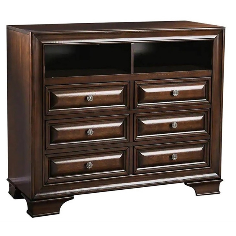 Bowery Hill 6-Drawer Transitional Wood TV Stand for TVs up to 41.5