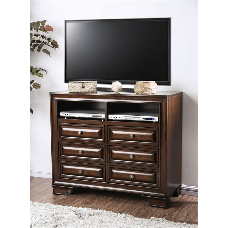 Bowery Hill 6-Drawer Transitional Wood TV Stand for TVs up to 41.5