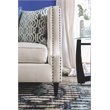 Bowery Hill Transitional Microfiber Nail head Loveseat in Beige