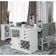 Bowery Hill Transitional Antique White Fabric 25-Inch Counter Stool (Set of 2)