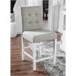 Bowery Hill Transitional Antique White Fabric 25-Inch Counter Stool (Set of 2)