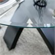Bowery Hill Glass Black Dining Set Round Contemporary 5-Piece Assembly Required