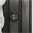 Bowery Hill Wood Storage Queen Bed with USB Charging Ports in Espresso