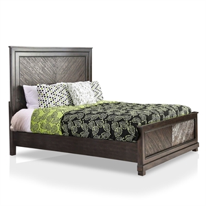 bowery hill transitional solid wood storage queen bed in espresso
